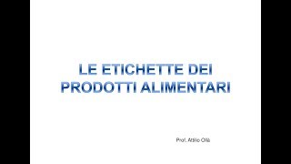 Le etichette dei prodotti alimentari [upl. by Ahsram]