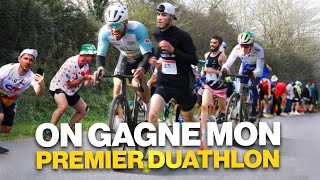 JE GAGNE MON PREMIER DUATHLON EN DUO AVEC UN ABONNÉ  🏆  ZEPOURSUITE  LA BAULE [upl. by Neneek]