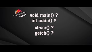 C language  What is return type  clrscr and getch  Part 2  Tamil  Learn with bk [upl. by Eceerehs228]