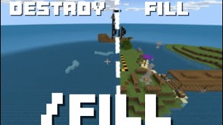 Mass destroy or fill land easily with the fill command  Minecraft Bedrock [upl. by Nerine]