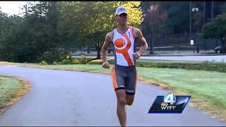 Man to attempt 2 full Ironman triathlons in Greenville for charity [upl. by Aianat381]