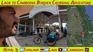 quotCycling from Laos to Cambodia  An Unforgettable Border Adventurequot TheNiranjanAryal [upl. by Namyac]