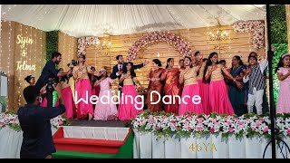 Wedding Dance Kerala SIJIN amp TELMA Fully Fun and vibrant Cousins Dance Best Ever Surprise Dance [upl. by Acessej]