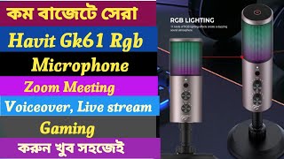 Havit GK61 RGB Gaming Microphone ✓Gamenote GK61 Live Monitoring Recording Microphone ✓✓ [upl. by Ahkihs]