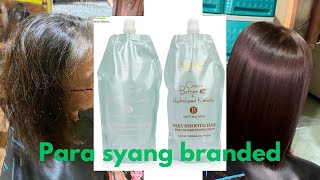 Bremod Cocoa Butter and Hydrolized Keratin Rebond ReviewRebond tutorial [upl. by Ahsinrac]