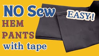 DIY video on hemming pants in 5 minutes with iron on tape for clothes [upl. by Chew]