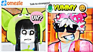 GIRL VOICE TROLLING INSANE Players on ROBLOX Omegle  Funny😂 [upl. by Assedo]