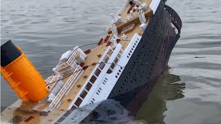 Titanic Model Sinks on the Lake [upl. by Converse]