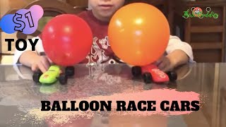 Balloon Car Race  TheSciBuddies balloonracecars balloontoycars [upl. by Leesen]