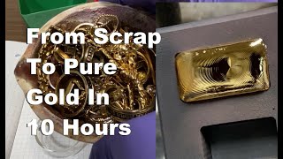 Scrap Gold To High Purity Ingot In 10 Hours [upl. by Catlaina]