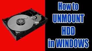 How to unmount hdd in Windows [upl. by Coffin]