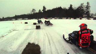 Vintage Snowmobile Race 0400 Fan Final [upl. by Nnyletak]