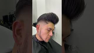 POMPADOUR barber barbershop barberia fadebarber haircut [upl. by Kinsman]