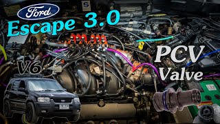 Ford Escape Check PCV Valve and Clean Air Flow IAC TP เช็คอุปกรณ์ก่อนออกทริป [upl. by Elades]