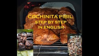 Smoked COCHINITA PIBIL in a wood oven step by step in english [upl. by Brewster]