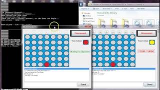 Networked Connect 4 Game  Using TCP Protocol  Single Server to Multiple Client Application [upl. by Llednor828]