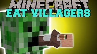 Minecraft EAT VILLAGERS GET EMERALDS THE EASY WAY Mod Showcase [upl. by Eirallam]