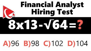 Financial Analyst Hiring Assessment Test Question with Answers amp Solutions Pass with 100 [upl. by Andres]