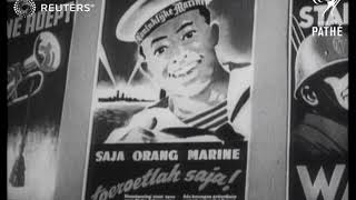 Japan has overrun Indonesian island of Java Dutch East Indies 1942 [upl. by Nadab]