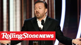 Ricky Gervais Blasts Hollywood in Hilarious Golden Globes Monologue  RS News 1620 [upl. by Hsuk173]