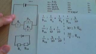 Resolver un circuito mixto intensidad voltaje y resistencia [upl. by Ahseenat]