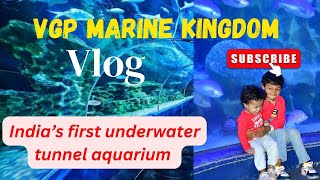 VGP Marine Kingdom 2024 Indias first walkthrough tunnel aquarium  Must visit place in Chennai [upl. by Ettelrahc]