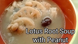 HOW TO COOK LOTUS ROOT SOUP WITH PEANUT CHINESE RECIPE HAZLAP [upl. by Leis264]