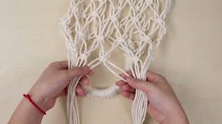 DIY Macrame Net Bag [upl. by Cheslie305]