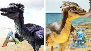 Ark Survival Evolved Vs Ark Survival Ascended Dino Comparison [upl. by Haon]