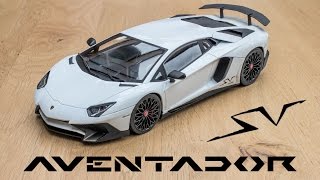 118 LAMBORGHINI Aventador SV white  Kyosho Ousia Unboxing and Review [upl. by Ardena]