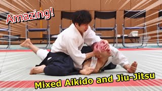 【Amazing】Special Aikido demonstration that mixes Aikido and JiuJitsu [upl. by Serdna]