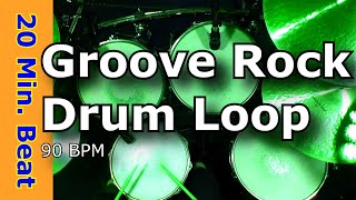 Groove Rock 90 BPM Extended Drum Loop Mix JimDooleynet [upl. by Giustina128]