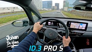 VW ID3 PRO S POV DRIVE 204 HP  77 kWh [upl. by Sucramej217]