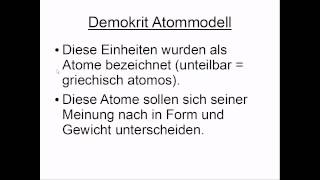 Demokrit Atommodell [upl. by Tallula]