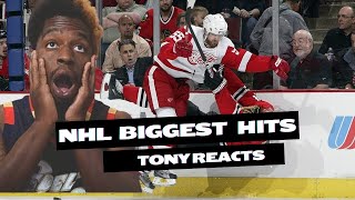 NHL Biggest Hits Of ALL TIME Reaction BRUTAL Hits and Fights [upl. by Cirde]