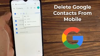 How To Delete Contacts From Google Account in Android Phone  Delete Google Contacts From Mobile [upl. by Sussna805]