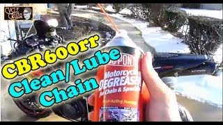 Clean Motorcycle Chain  DIY Maintenance Series [upl. by Aram]