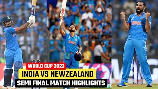 India vs New Zealand World Cup 2023 Semi Final Match Highlights ind vs Nz Semifinal Match Highlight [upl. by Hodosh]