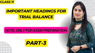 Exam Preparation Important Questions Part  3 trialbalance [upl. by Htabazile]