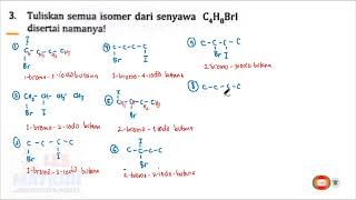 Tuliskan semua isomer dari senyawa C4H8BrI disertai namanya [upl. by Pacificia496]