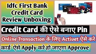 IDFC First bank Credit Card Review Unboxing  IDFC First Bank Credit Card Pin Kaise Banaye [upl. by Akelahs]