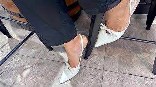 Lady Angela Athena is live in her new pointy white heels on [upl. by Danais]