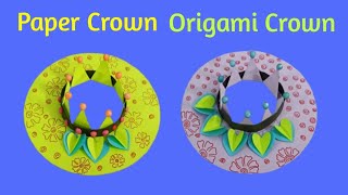 Origami Crown  Paper Crown craft  King  Princess Crown  ART  DIY  Kids  Nursery  Youtube 👑👑👑 [upl. by Trefler]