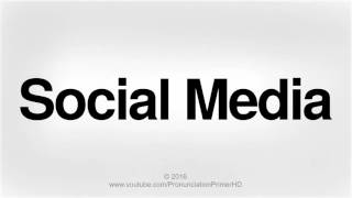 How To Pronounce Social Media  Pronunciation Primer HD [upl. by Donadee]