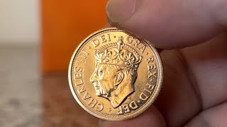 2023 Coronation Sovereign  I Am Seeing Red Spots Gold Coin [upl. by Anasor]