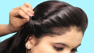 Quick and easy collegeparty hairstyle  Front hairstyle  Easy party hairstyle  hair style girls [upl. by Sordnaxela]