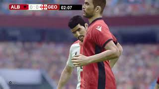 🔴LIVE Shqipëria vs Gjeorgjia  UEFA Nations League 2024  PES 21 Simulation Gameplay [upl. by Odawa]