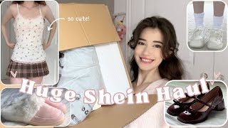 huge shein try on haul ♥ feminine  coquette style [upl. by Munn767]