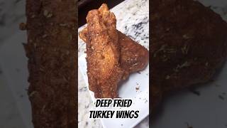 SUPER EASY DEEP FRIED TURKEY WINGS cooking food quickrecipe easyrecipe [upl. by Ssirk]