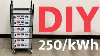 250kWh DIY Rack Mount Solar Backup LiFePO4 Battery system [upl. by Ulrica]